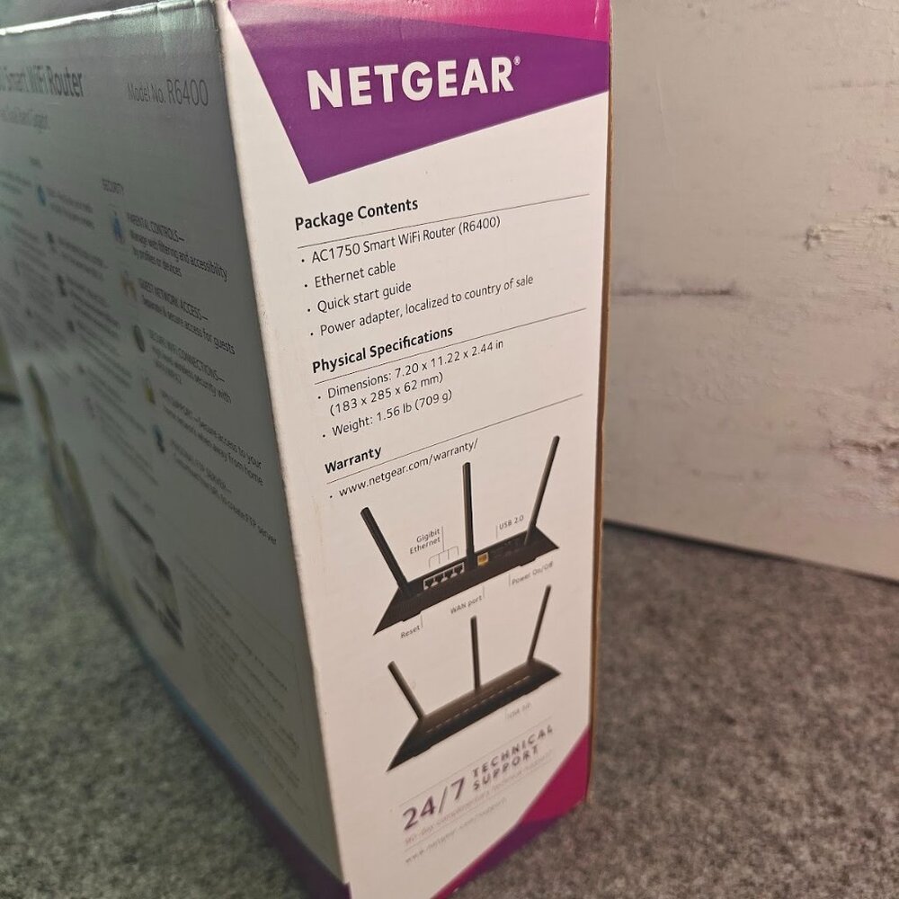 NETGEAR AC1750 Smart WiFi Router R6400 Dual Band Gigabit – PRE OWNED - Picture 2 of 11